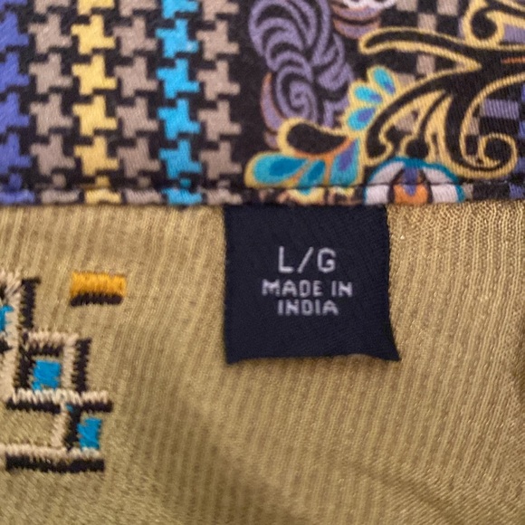 ROBERT GRAHAM Long Sleeve Black Dress Shirt with GEOMETRIC CUFF DETAIL Size L - Picture 6 of 9